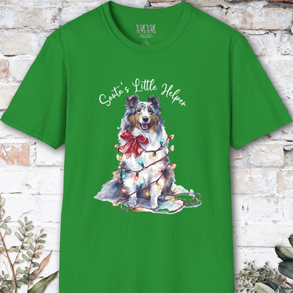 Shetland Sheepdog Santa's little helper. unisex T shirt