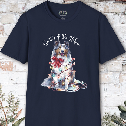 Shetland Sheepdog Santa's little helper. unisex T shirt