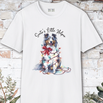 Shetland Sheepdog Santa's little helper. unisex T shirt