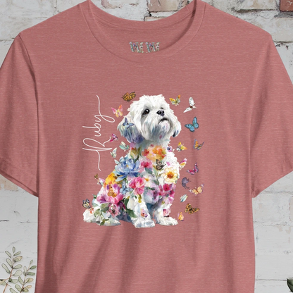 Shih Tzu #7 Floral Personalized T shirt