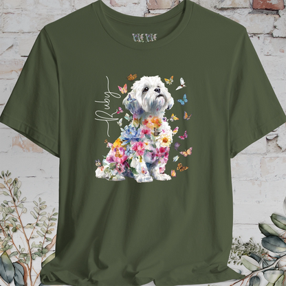 Shih Tzu #7 Floral Personalized T shirt