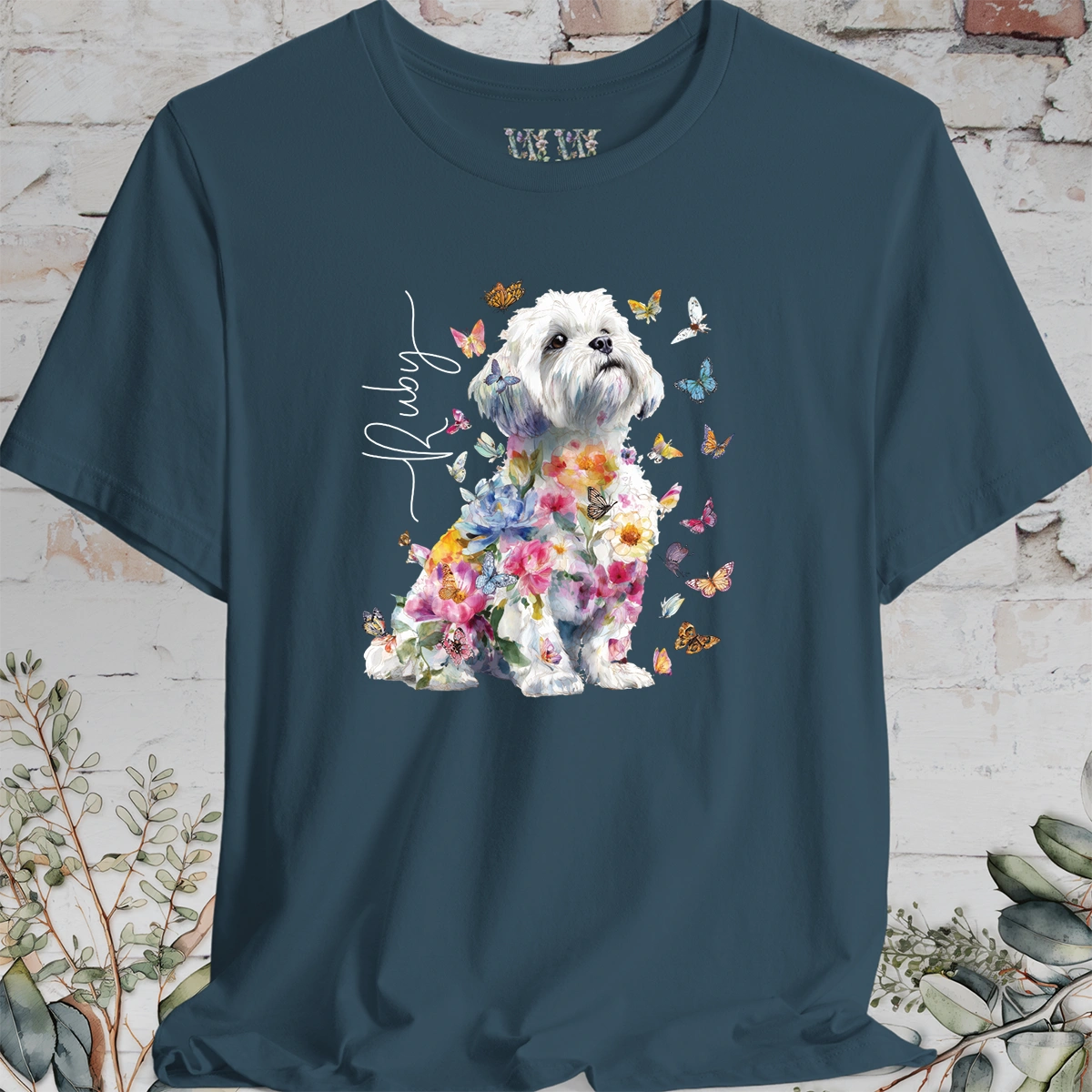 Shih Tzu #7 Floral Personalized T shirt
