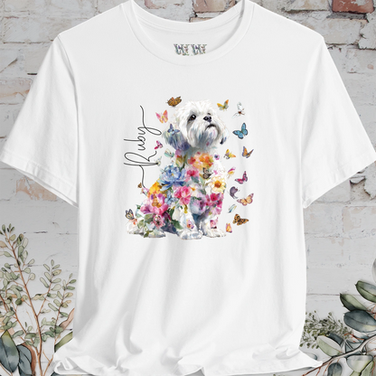 Shih Tzu #7 Floral Personalized T shirt