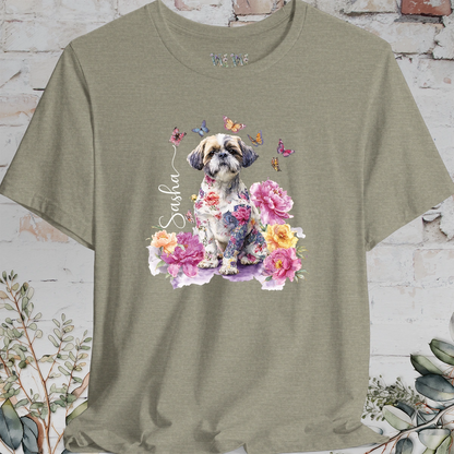 Shih Tzu #1 Peony Butterfly T shirt