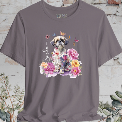 Shih Tzu #1 Peony Butterfly T shirt