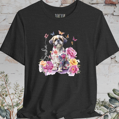 Shih Tzu #1 Peony Butterfly T shirt