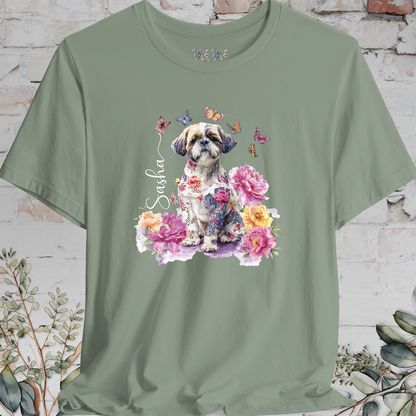 Shih Tzu #1 Peony Butterfly T shirt