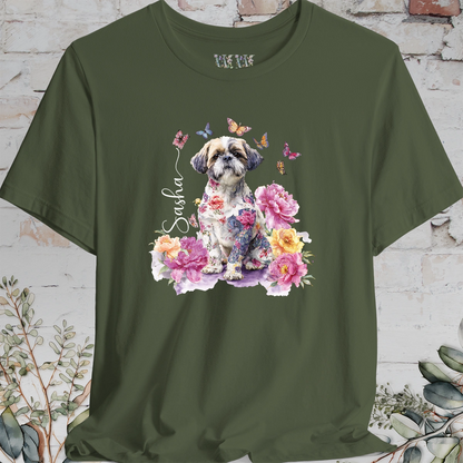 Shih Tzu #1 Peony Butterfly T shirt