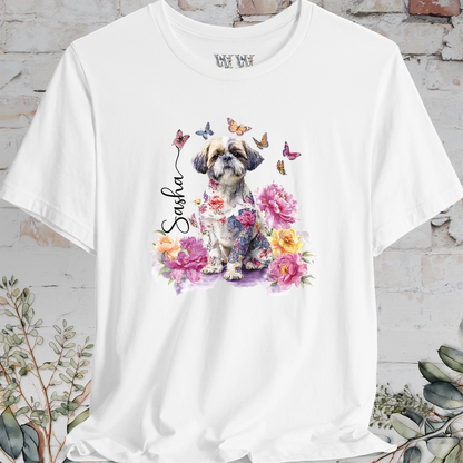 Shih Tzu #1 Peony Butterfly T shirt