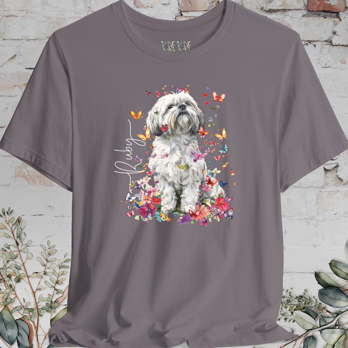 Shih Tzu #1 Floral Personalized T shirt