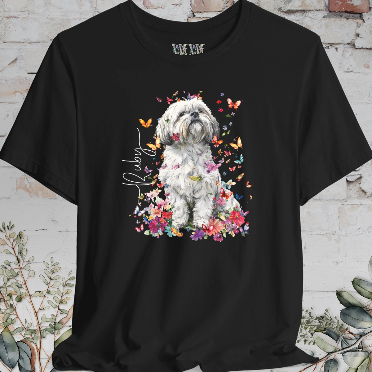 Shih Tzu #1 Floral Personalized T shirt