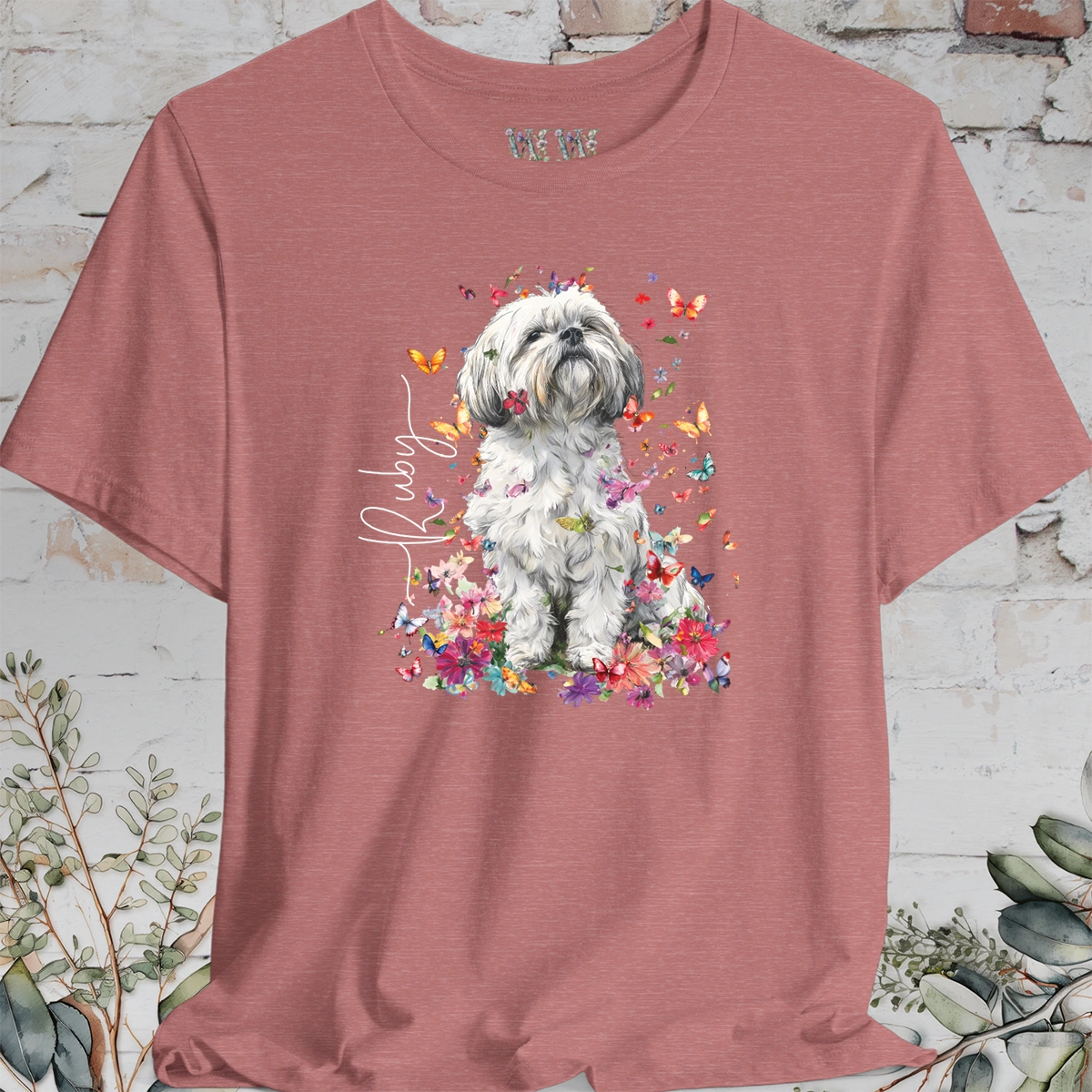 Shih Tzu #1 Floral Personalized T shirt