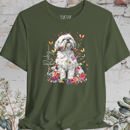 Shih Tzu #1 Floral Personalized T shirt