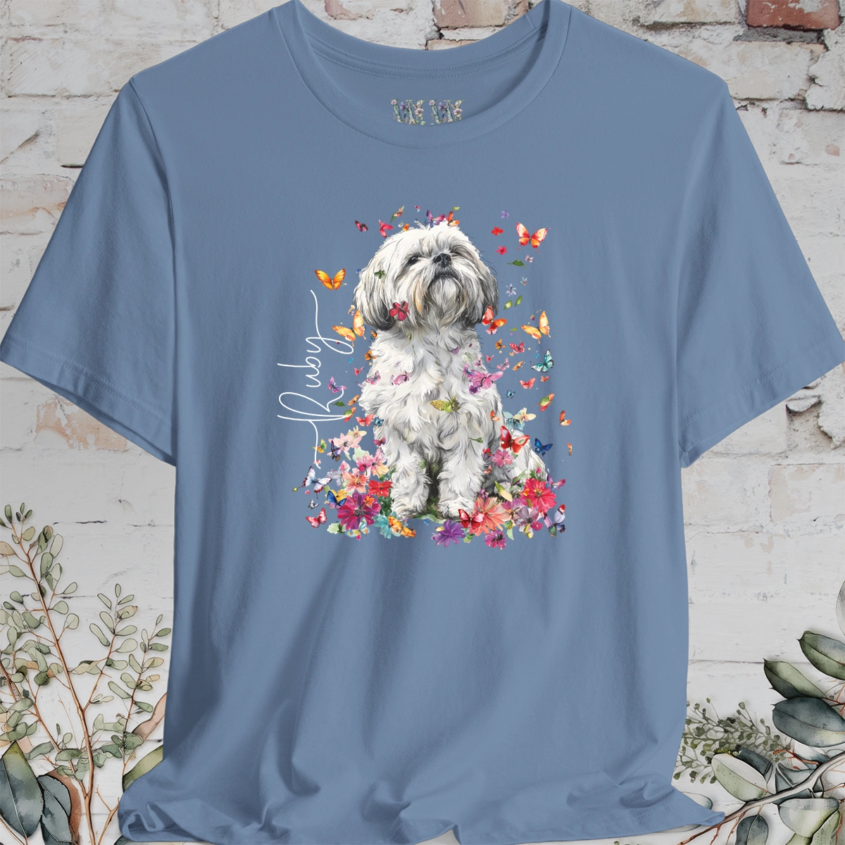 Shih Tzu #1 Floral Personalized T shirt