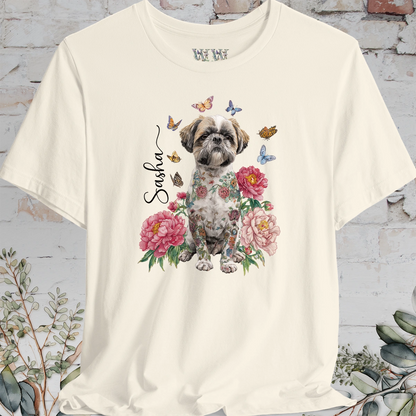 Shih Tzu #2 Peony Butterfly T shirt