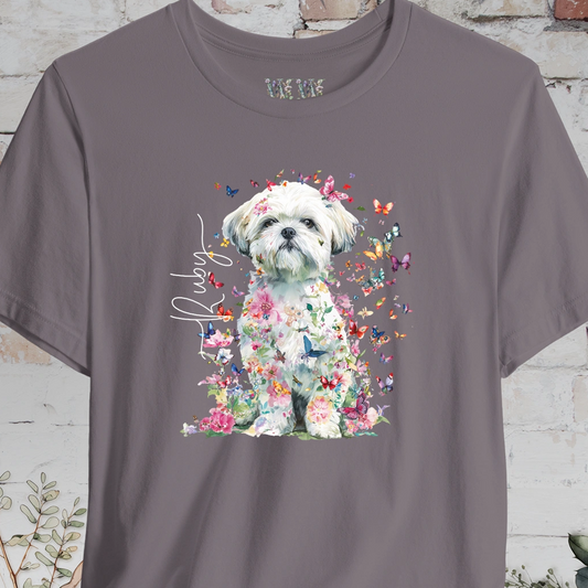 Shih Tzu #6 Floral Personalized T shirt