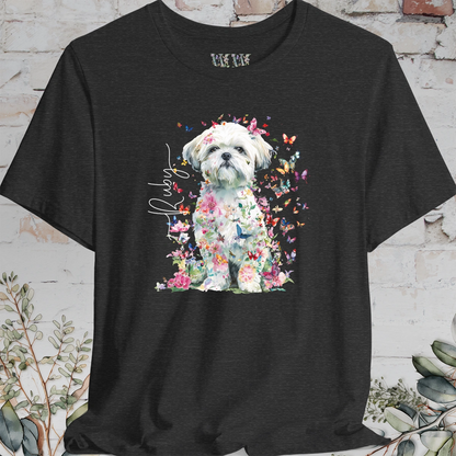 Shih Tzu #6 Floral Personalized T shirt
