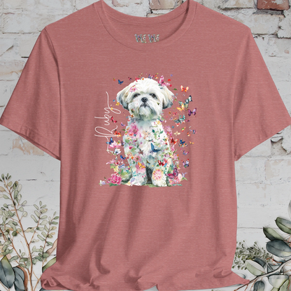 Shih Tzu #6 Floral Personalized T shirt