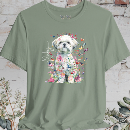 Shih Tzu #6 Floral Personalized T shirt