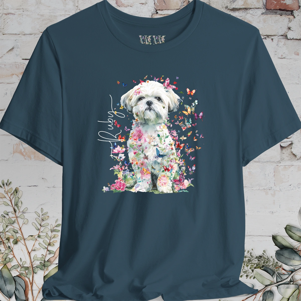 Shih Tzu #6 Floral Personalized T shirt