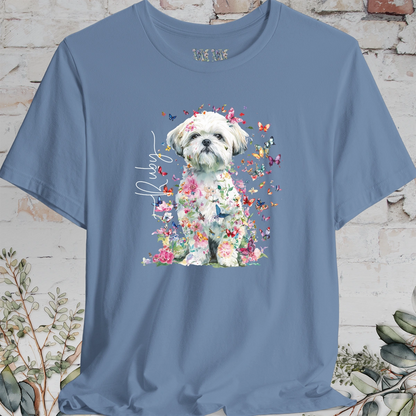 Shih Tzu #6 Floral Personalized T shirt