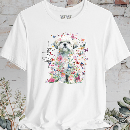 Shih Tzu #6 Floral Personalized T shirt