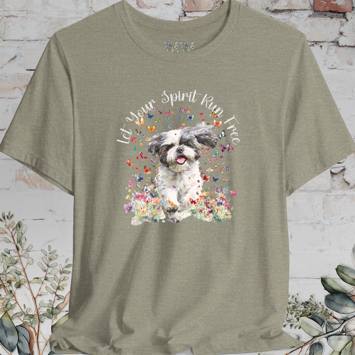 Shih Tzu #6 'Let your spirit run free' T shirt