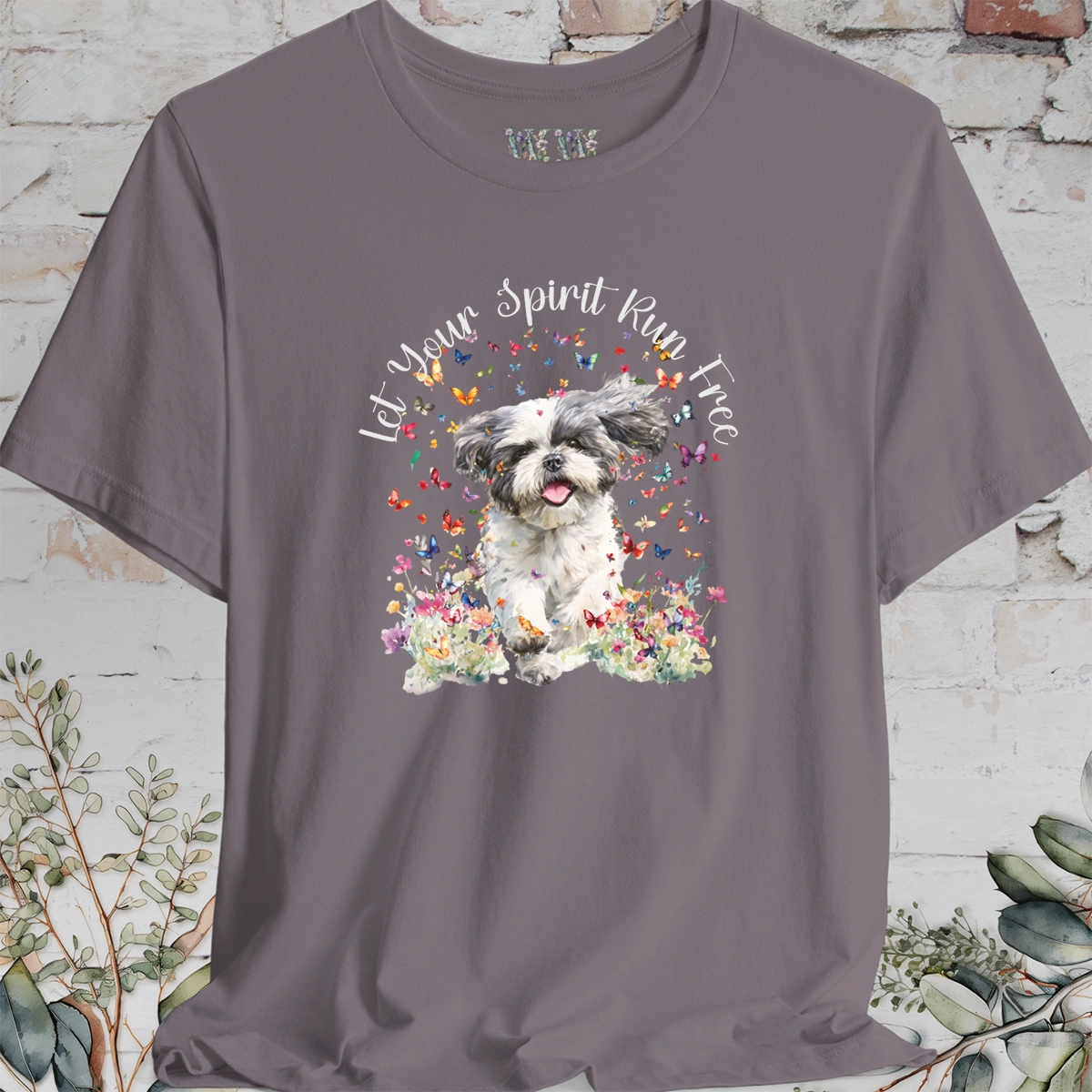 Shih Tzu #6 'Let your spirit run free' T shirt