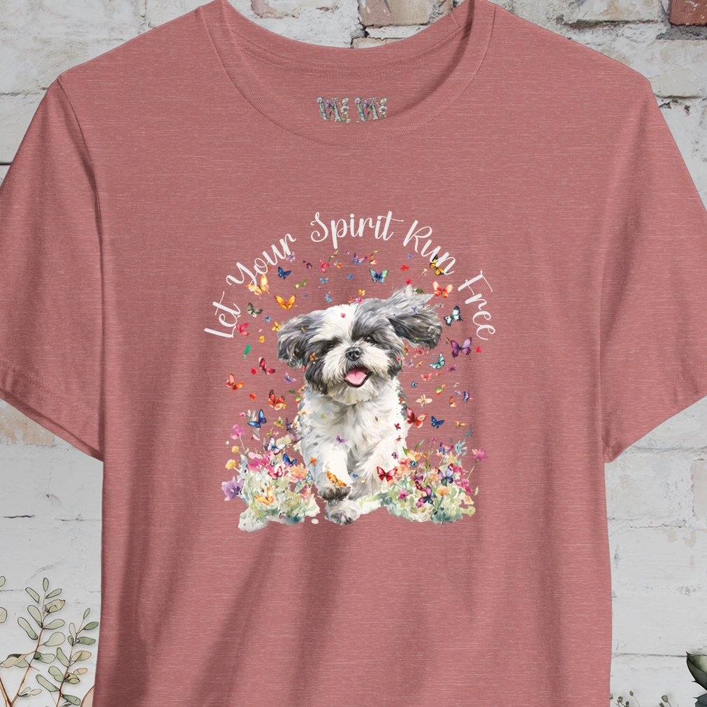 Shih Tzu #6 'Let your spirit run free' T shirt