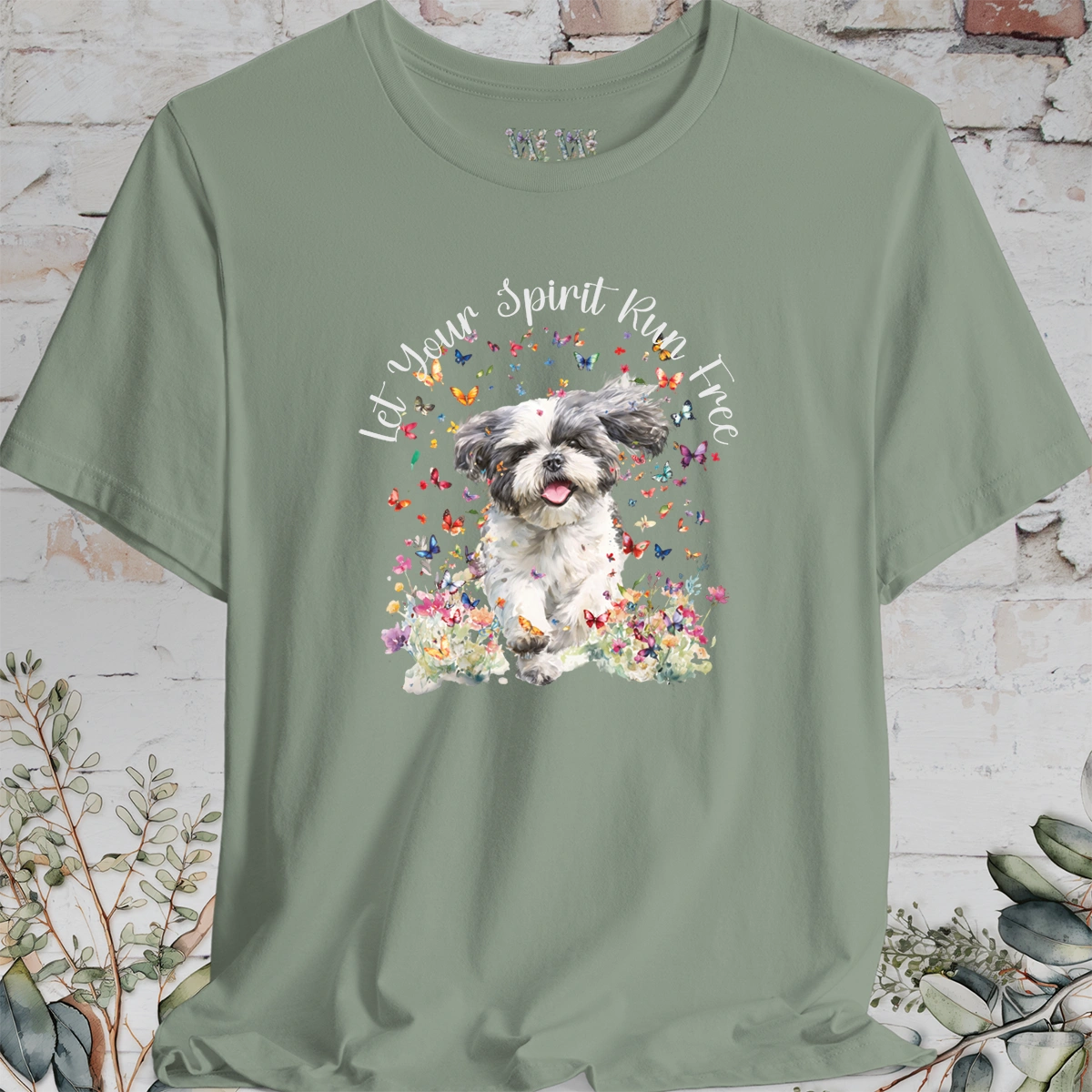 Shih Tzu #6 'Let your spirit run free' T shirt