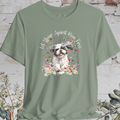 Shih Tzu #6 'Let your spirit run free' T shirt