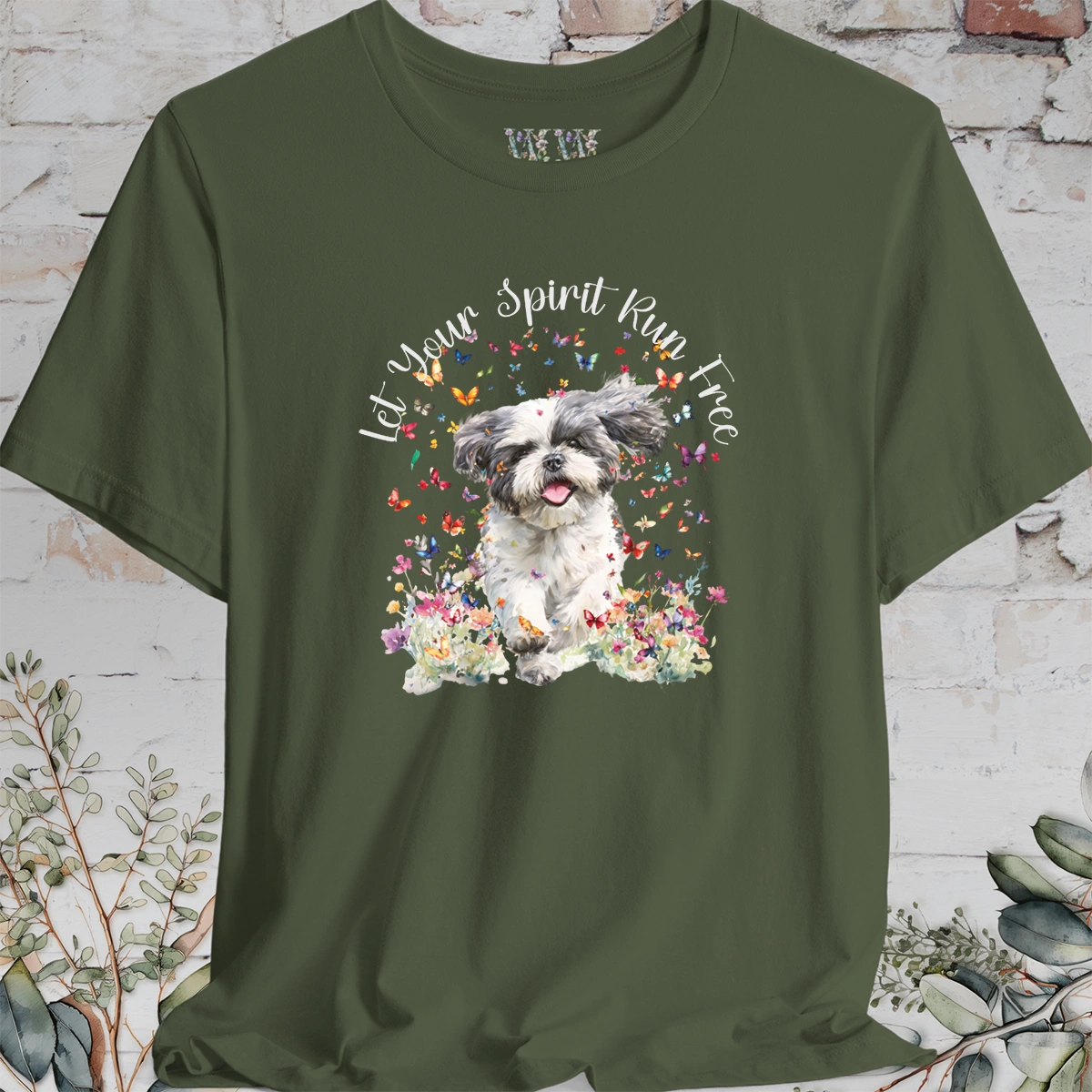 Shih Tzu #6 'Let your spirit run free' T shirt