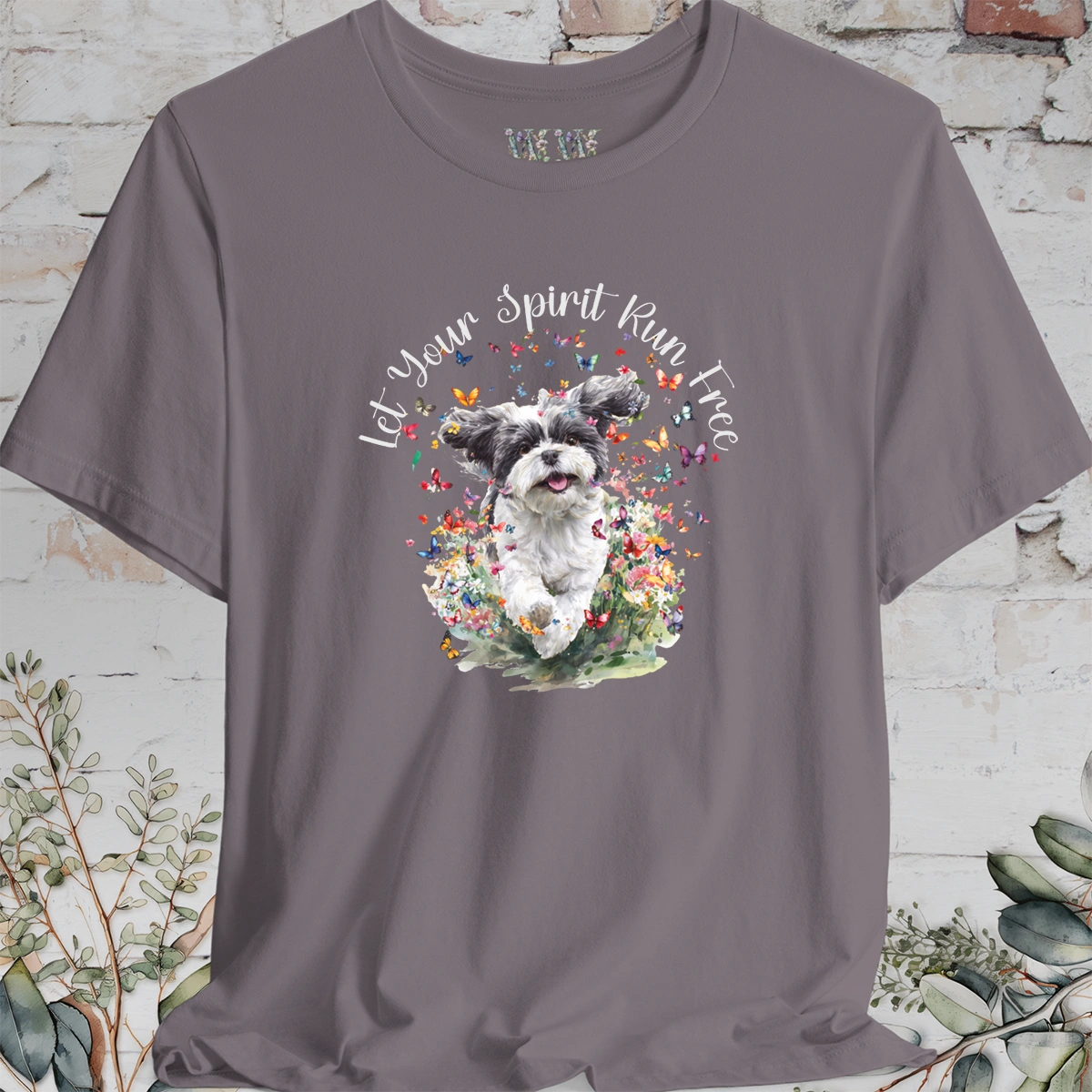 Shih Tzu #7 'Let your spirit run free' T shirt