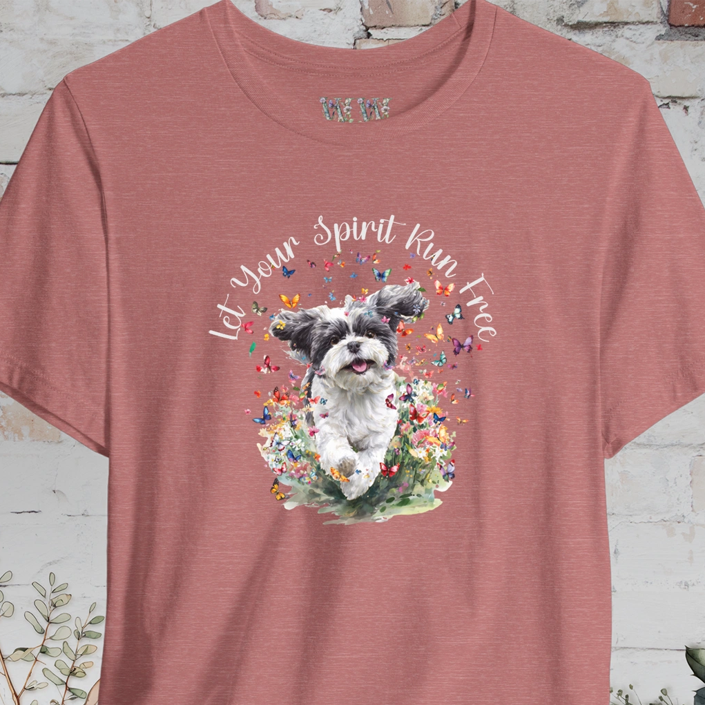 Shih Tzu #7 'Let your spirit run free' T shirt
