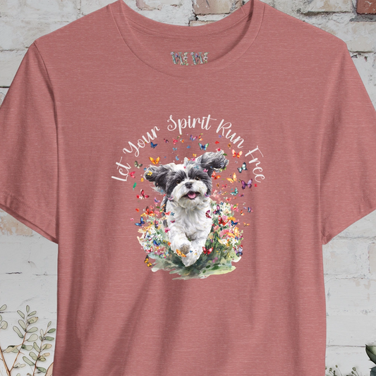 Shih Tzu #7 'Let your spirit run free' T shirt