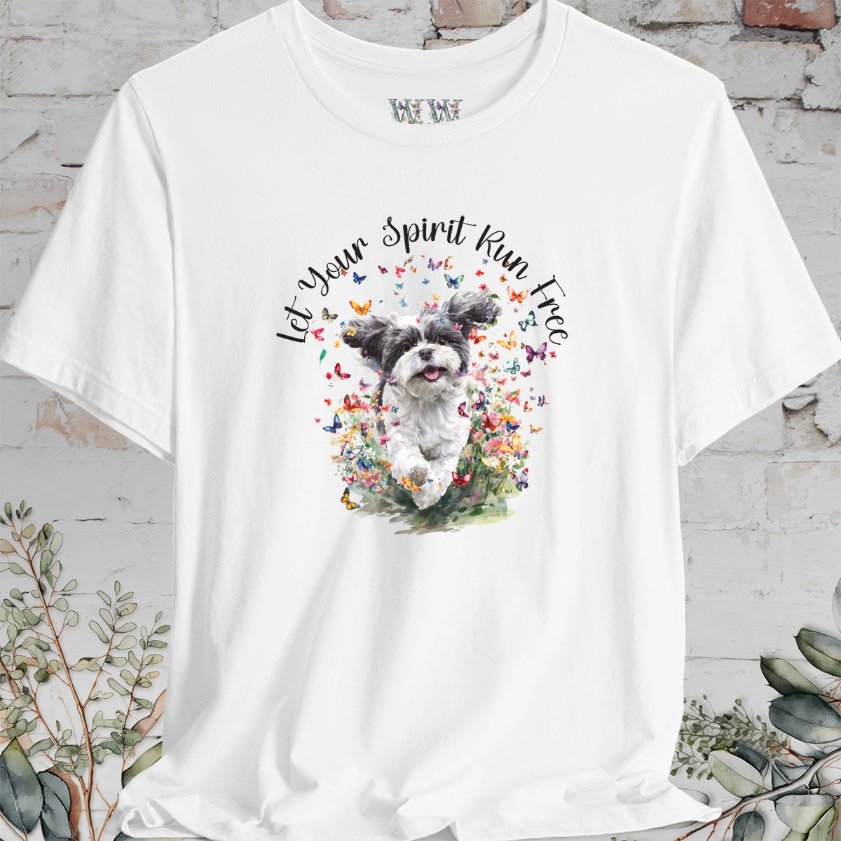 Shih Tzu #7 'Let your spirit run free' T shirt
