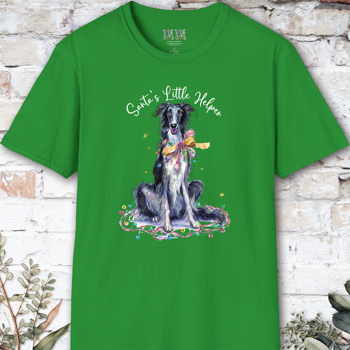 Silken Windhound #1 Santa's little helper. unisex T shirt