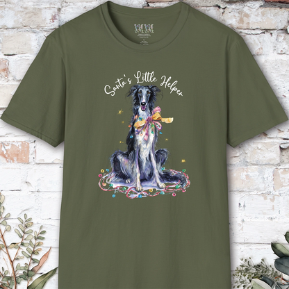 Silken Windhound #1 Santa's little helper. unisex T shirt