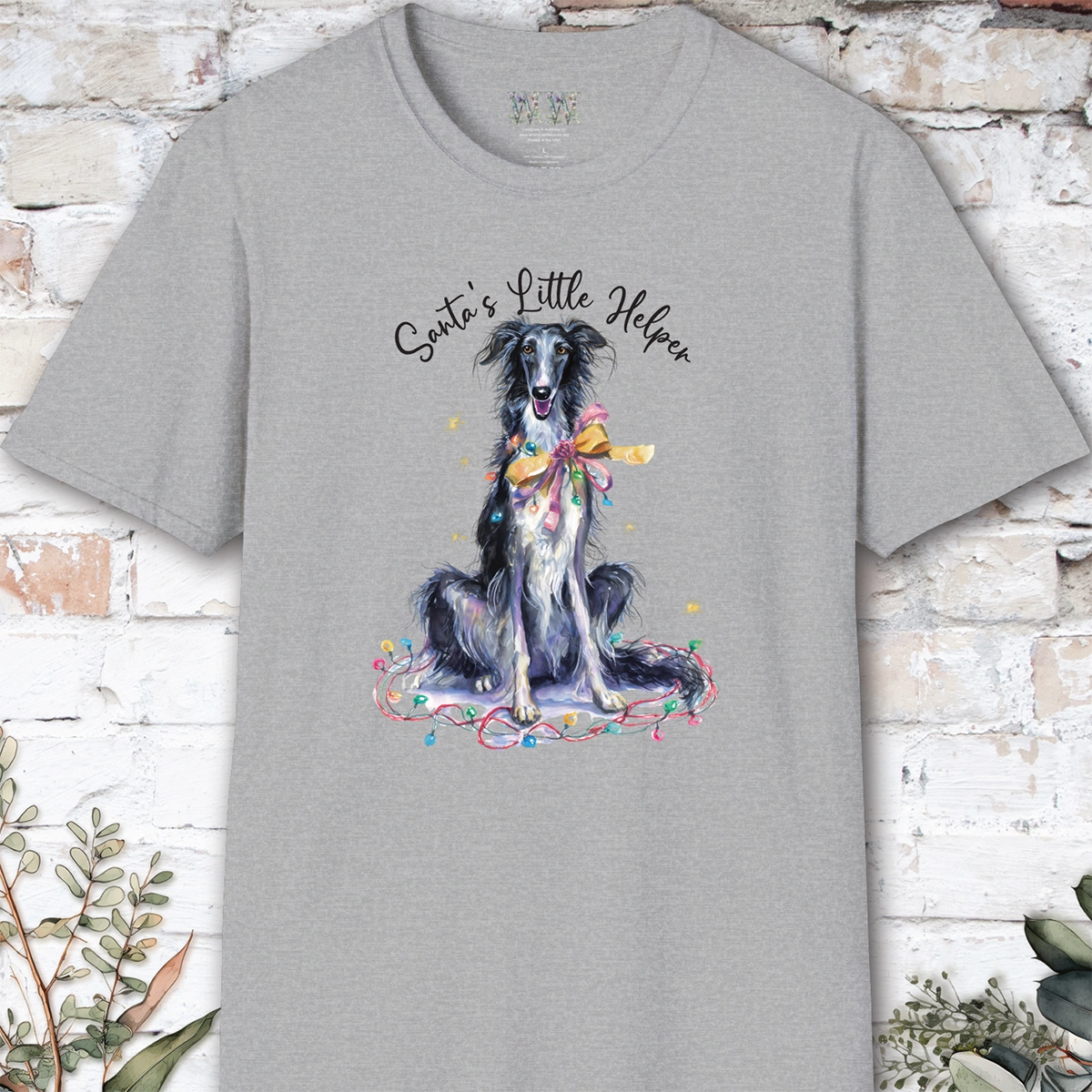 Silken Windhound #1 Santa's little helper. unisex T shirt