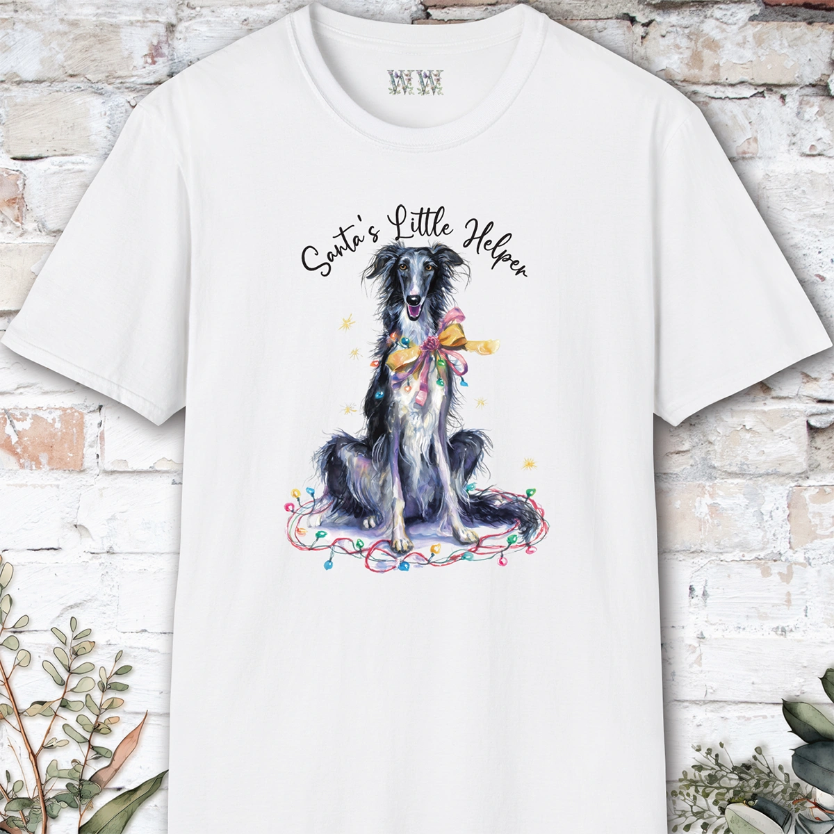 Silken Windhound #1 Santa's little helper. unisex T shirt