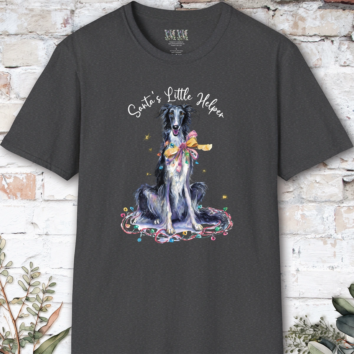 Silken Windhound #1 Santa's little helper. unisex T shirt