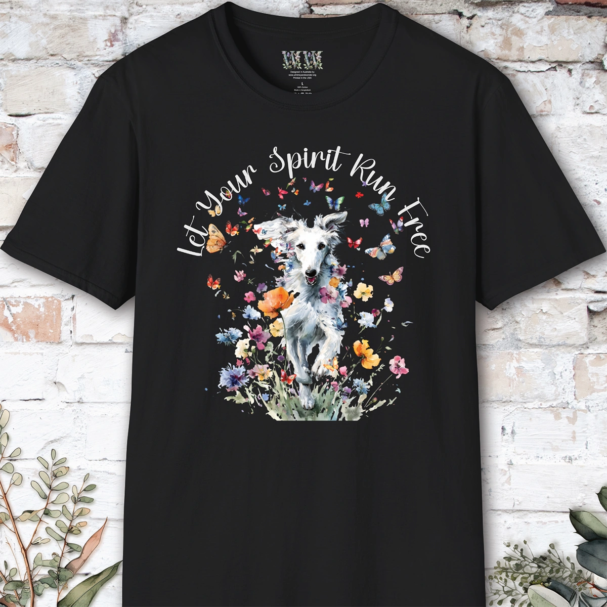 Silken Windhound #1 Let your spirit run free, unisex T-Shirt