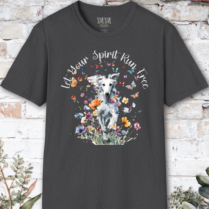 Silken Windhound #1 Let your spirit run free, unisex T-Shirt