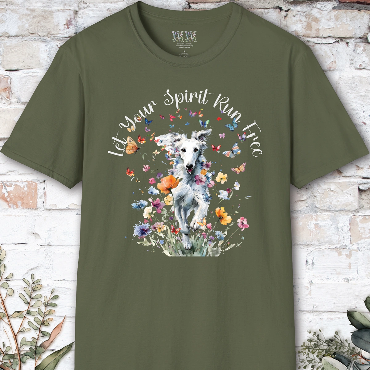 Silken Windhound #1 Let your spirit run free, unisex T-Shirt