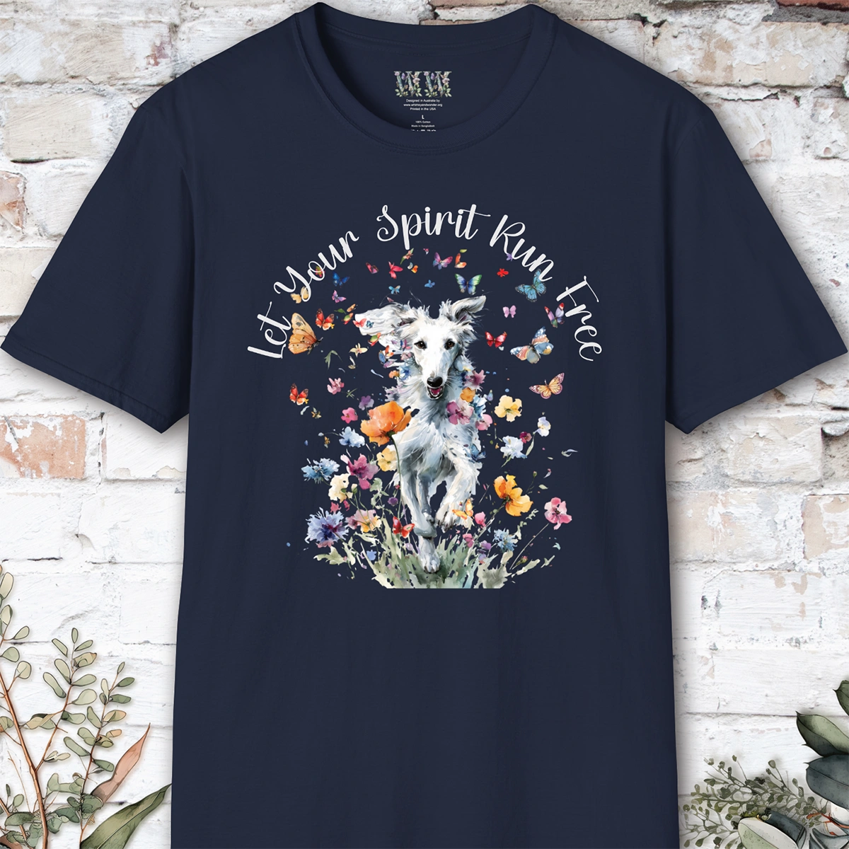 Silken Windhound #1 Let your spirit run free, unisex T-Shirt