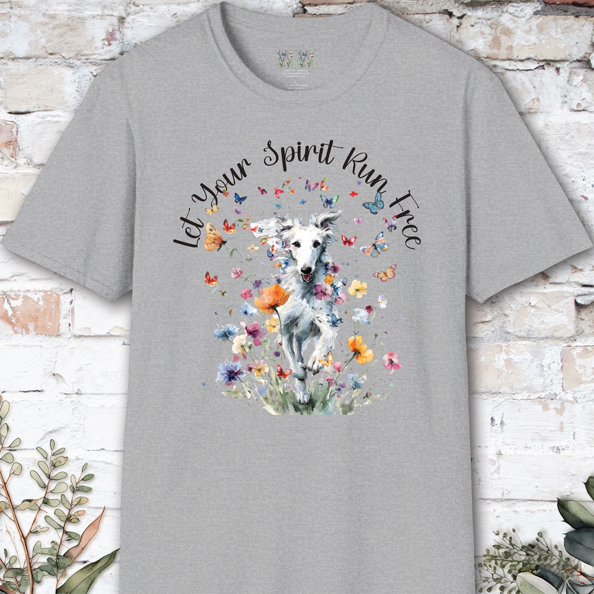 Silken Windhound #1 Let your spirit run free, unisex T-Shirt