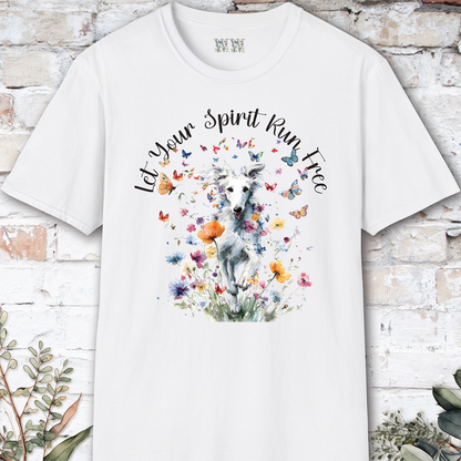 Silken Windhound #1 Let your spirit run free, unisex T-Shirt