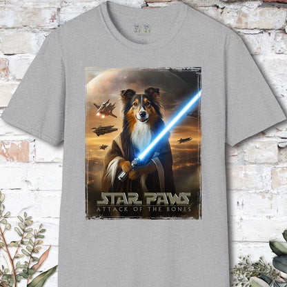 Tri Colour Collie Star Paws Unisex T shirt