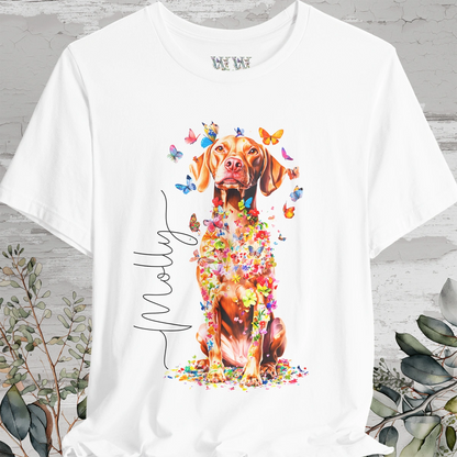 Vizsla #2 Floral Personalized T shirt