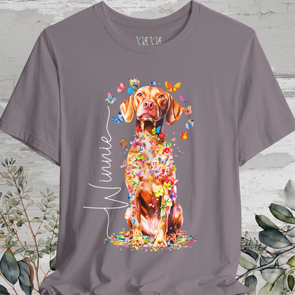 Vizsla #2 Floral Personalized T shirt